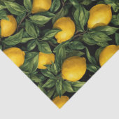 Vibrant Lemon Citrus Tree Pattern 薄葉紙 (詳細)