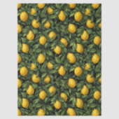 Vibrant Lemon Citrus Tree Pattern 薄葉紙 (正面)