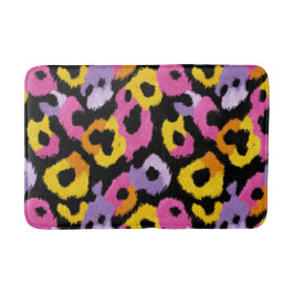 Vibrant Leopard Print Retro Glam y2k Trendy  バスマット