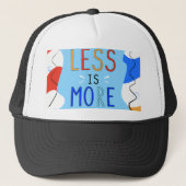 Vibrant "Less Is More" Abstract Graphic キャップ (正面)