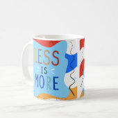 Vibrant "Less Is More" Abstract Graphic コーヒーマグカップ (正面左)
