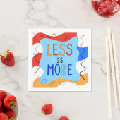 Vibrant "Less Is More" Abstract Graphic スタンダードカクテルナプキン (インサイチュ)