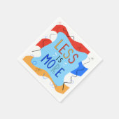 Vibrant "Less Is More" Abstract Graphic スタンダードカクテルナプキン (角)