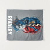 Vibrant "Less Is More" Abstract Graphic タペストリー (正面(横))