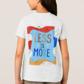 Vibrant "Less Is More" Abstract Graphic トライブレンドTシャツ (裏面)