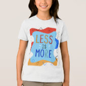 Vibrant "Less Is More" Abstract Graphic トライブレンドTシャツ (正面)
