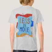 Vibrant "Less Is More" Abstract Graphic トライブレンドTシャツ (裏面)