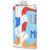 Vibrant "Less Is More" Abstract Graphic フラスク (左)