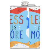 Vibrant "Less Is More" Abstract Graphic フラスク (裏面)