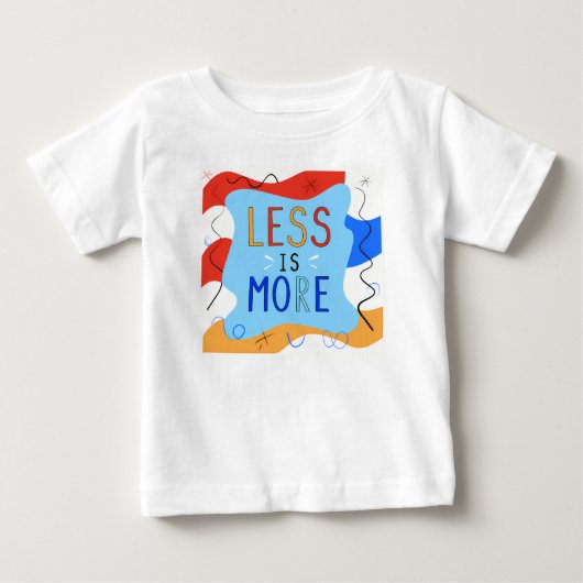 Vibrant "Less Is More" Abstract Graphic ベビーTシャツ (正面)