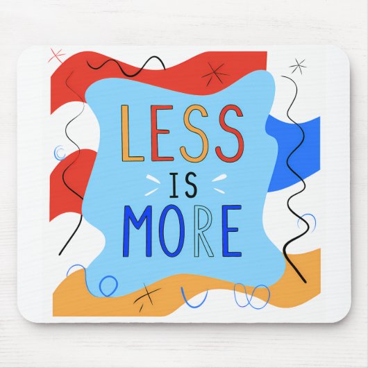Vibrant "Less Is More" Abstract Graphic マウスパッド (正面)