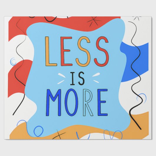Vibrant "Less Is More" Abstract Graphic ラッピングペーパー (フラット)