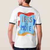 Vibrant "Less Is More" Abstract Graphic Tシャツ (裏面フル)