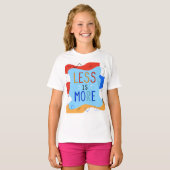 Vibrant "Less Is More" Abstract Graphic Tシャツ (正面フル)