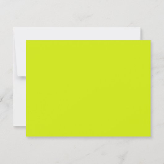 Vibrant Lime Hand Painted Striped Frame Note Card 招待状 (裏面)