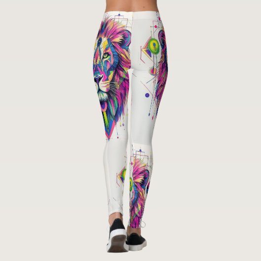 Vibrant Lion with Esoteric Symbolism レギンス (裏面)
