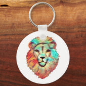 Vibrant Lion's Head Key Ring キーホルダー (正面)