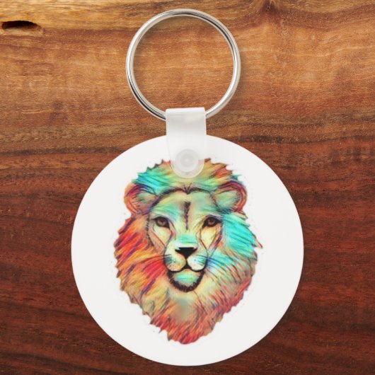 Vibrant Lion's Head Key Ring キーホルダー (正面)