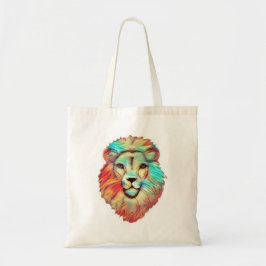 Vibrant Lion's Head Tote Bag トートバッグ