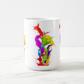 Vibrant Liquid Explosion: Abstract Paint Splash コーヒーマグカップ (中央)