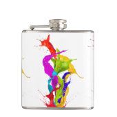 Vibrant Liquid Explosion: Abstract Paint Splash フラスク (正面)