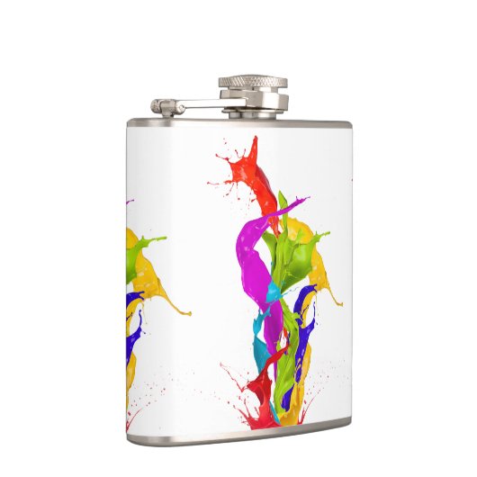 Vibrant Liquid Explosion: Abstract Paint Splash フラスク (右)