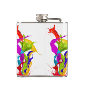 Vibrant Liquid Explosion: Abstract Paint Splash フラスク (裏面)