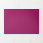 Vibrant Magenta Color Block | Bold Solid Backdrop 三つ折り招待状 (カバー)