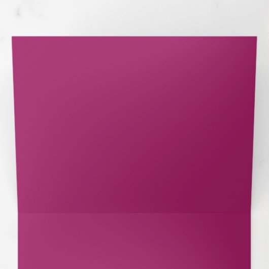 Vibrant Magenta Color Block | Bold Solid Backdrop 三つ折り招待状 (内部最初)