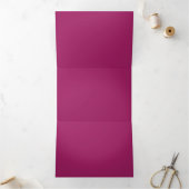 Vibrant Magenta Color Block | Bold Solid Backdrop 三つ折り招待状 (内部)