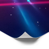 Vibrant Magenta Cyan Neon Cosmic Pulse ポスター (角)
