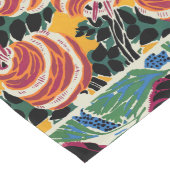 Vibrant Magenta & Orange Abstract Flower Art ロングテーブルランナー (コーナー)