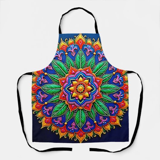 Vibrant Mandala Artistry エプロン (正面)