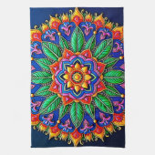 Vibrant Mandala Artistry キッチンタオル (縦)