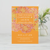 Vibrant Marigold Orange Wedding Invitation 招待状 (スタンド正面)