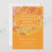 Vibrant Marigold Orange Wedding Invitation 招待状 (正面)