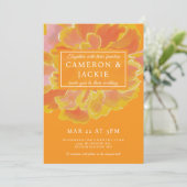 Vibrant Marigold Orange Wedding Invitation 招待状 (スタンド正面)