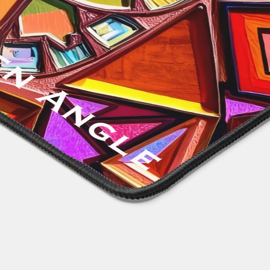 Vibrant Maximalist Mirror Pattern デスクマット (コーナー)