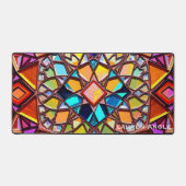 Vibrant Maximalist Mirror Pattern デスクマット (正面)