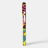 Vibrant Maximalist Purple & Teal Floral Print Case-Mate iPhoneケース (裏面 / 左)