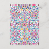 Vibrant Mexican Fiesta Style Rainbow Wedding エンクロージャーカード (裏面)