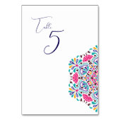 Vibrant Mexican Fiesta Style Rainbow Wedding テーブルナンバー (裏面)