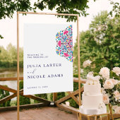 Vibrant Mexican Fiesta Style Rainbow Wedding ポスター