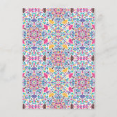 Vibrant Mexican Fiesta Style Rainbow Wedding Menu メニュー (裏面)