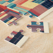 Vibrant Miami buildings with palm trees ジグソーパズル (側面)