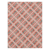 Vibrant Mid Century Modern Christmas Candy Cane テーブルクロス (正面)