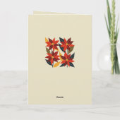 Vibrant Mid-Century Poinsettia Christmas Flower C  カード (裏面)
