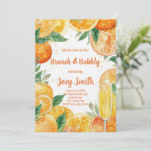 Vibrant Mimosa Brunch & Bubbly Invitation 招待状 (スタンド正面)