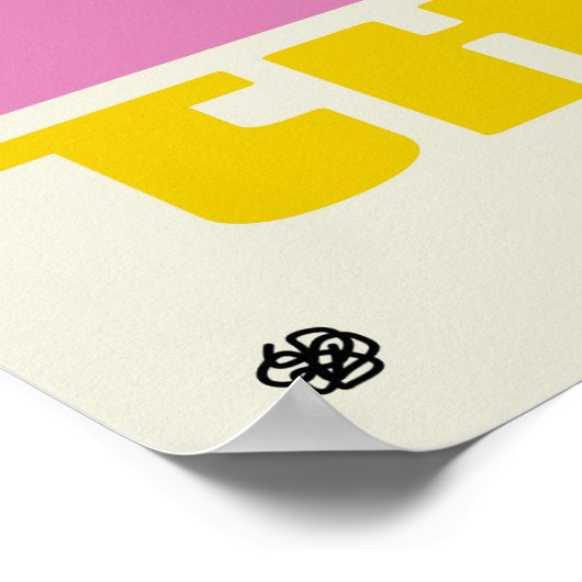 Vibrant Minimalist Abstract Sea Art Print ポスター (角)