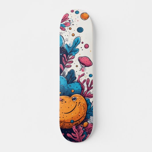Vibrant Modern Designer Skateboard スケートボード (正面)